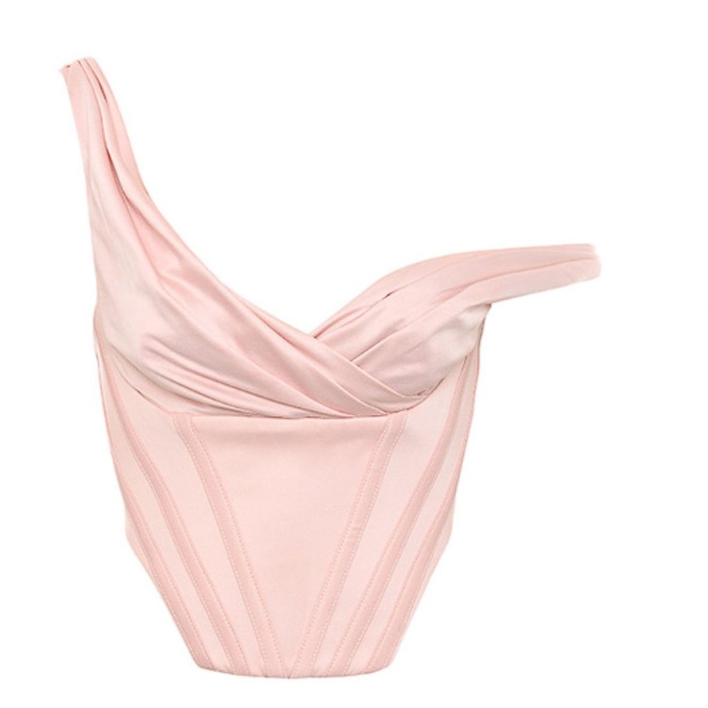 HOUSE OF CB 'Giuseppina' Blush Satin Bustier Corset NWOT - Picture 6 of 11
